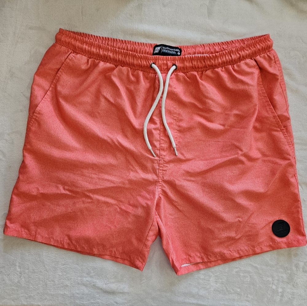 Surfmentality Orange Swim Trunks No Lining size XL